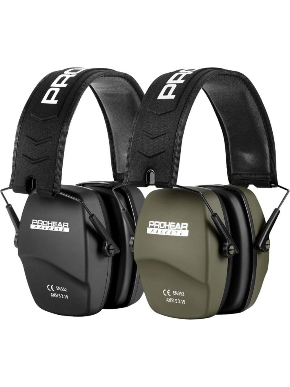 Noise Cancelling Shooting Ear Protection Earmuffs, 2 Pack, NRR 26dB for Hunting
